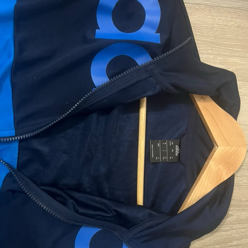 Adidas Jaqueta de Zíper Azul e Preto – Tamanho P – Excelente Condição – photo 4